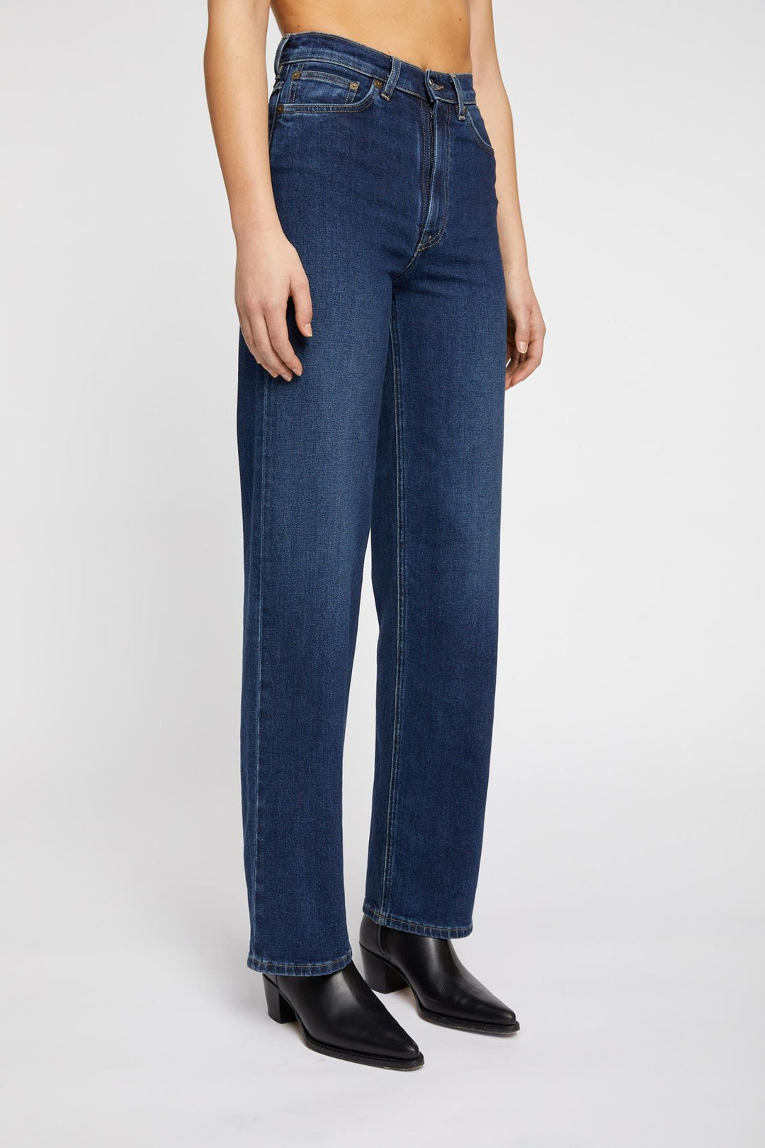 Tia- High Waisted Straight Fit- Japan Indigo