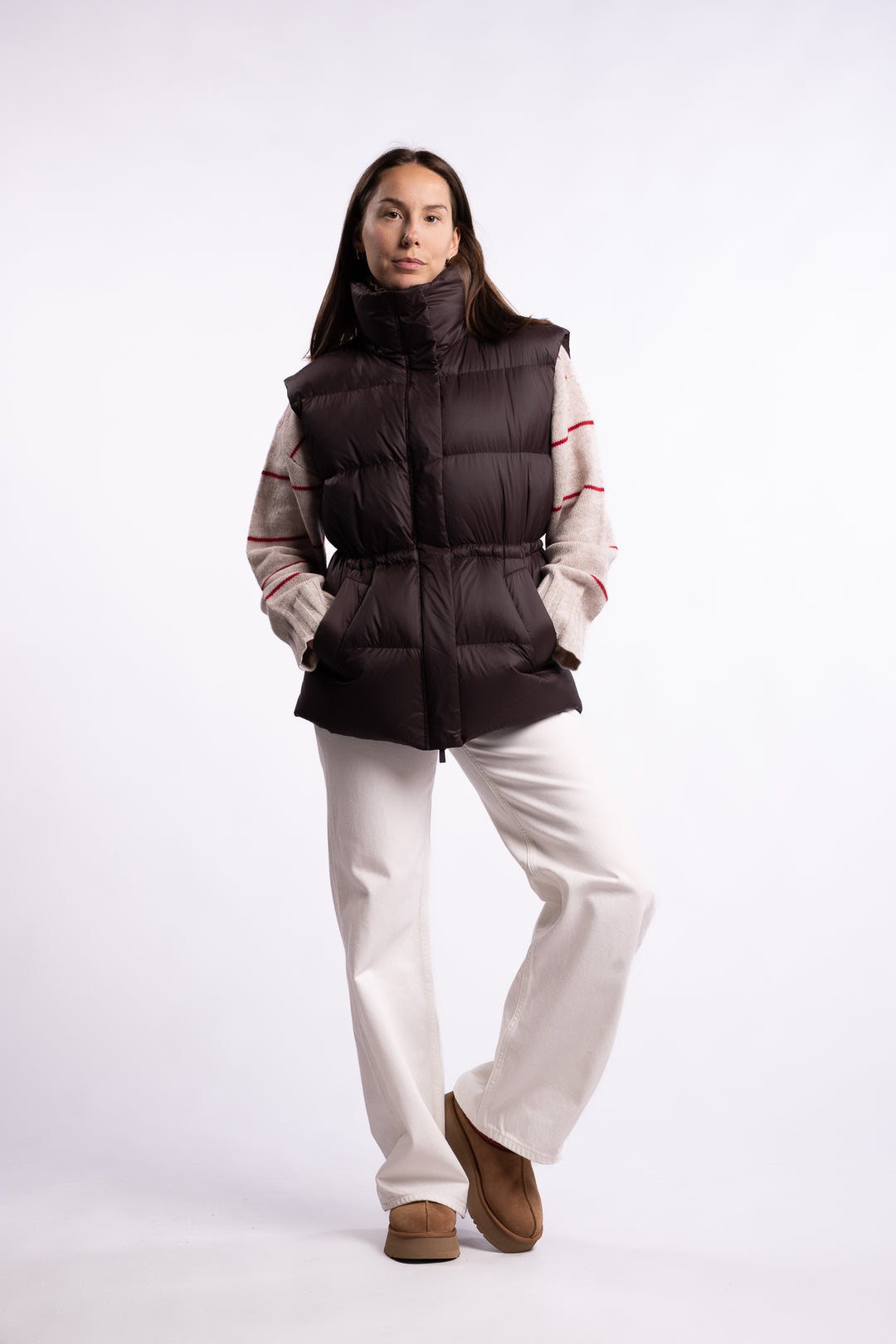 Lenox Down Vest - Dark Brown