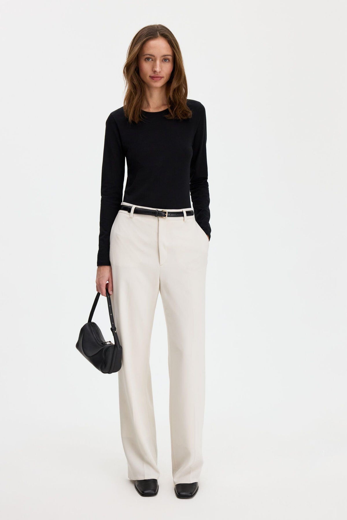 Cotton Stretch Long Sleeve- Black
