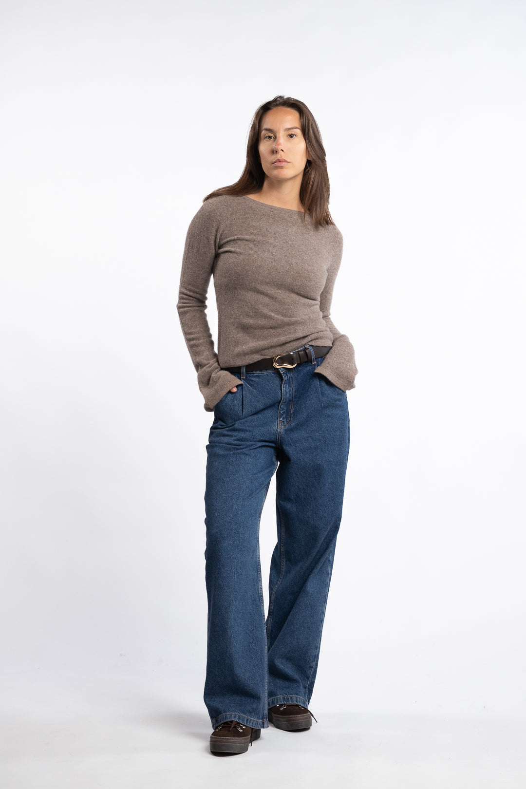 Joyce Knit - Dark Taupe Melange