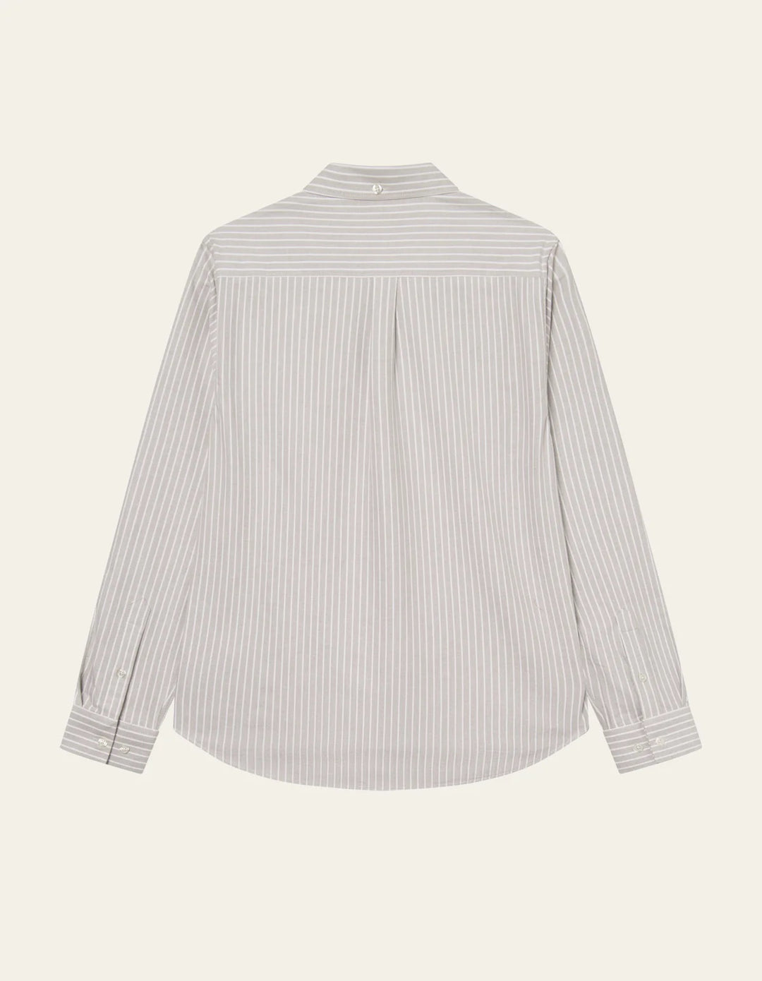 Konrad Striped Oxford Shirt Dark Sand