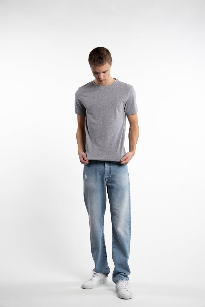 Crew Neck 2-Pack Grey Melange