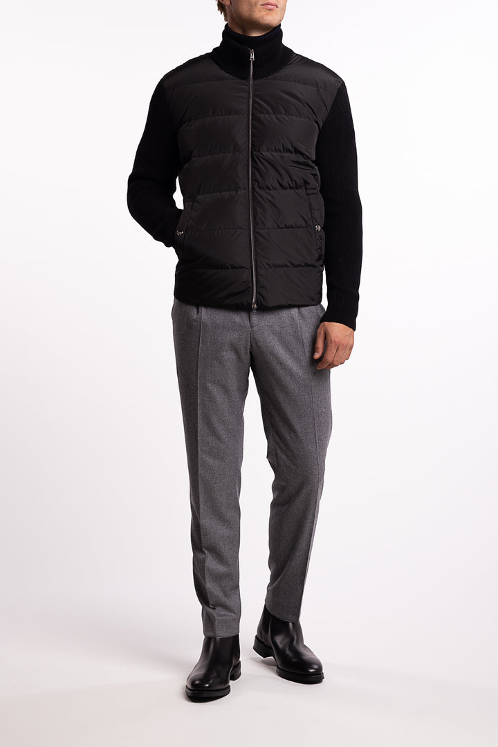 Knitted Hybrid Jacket Black