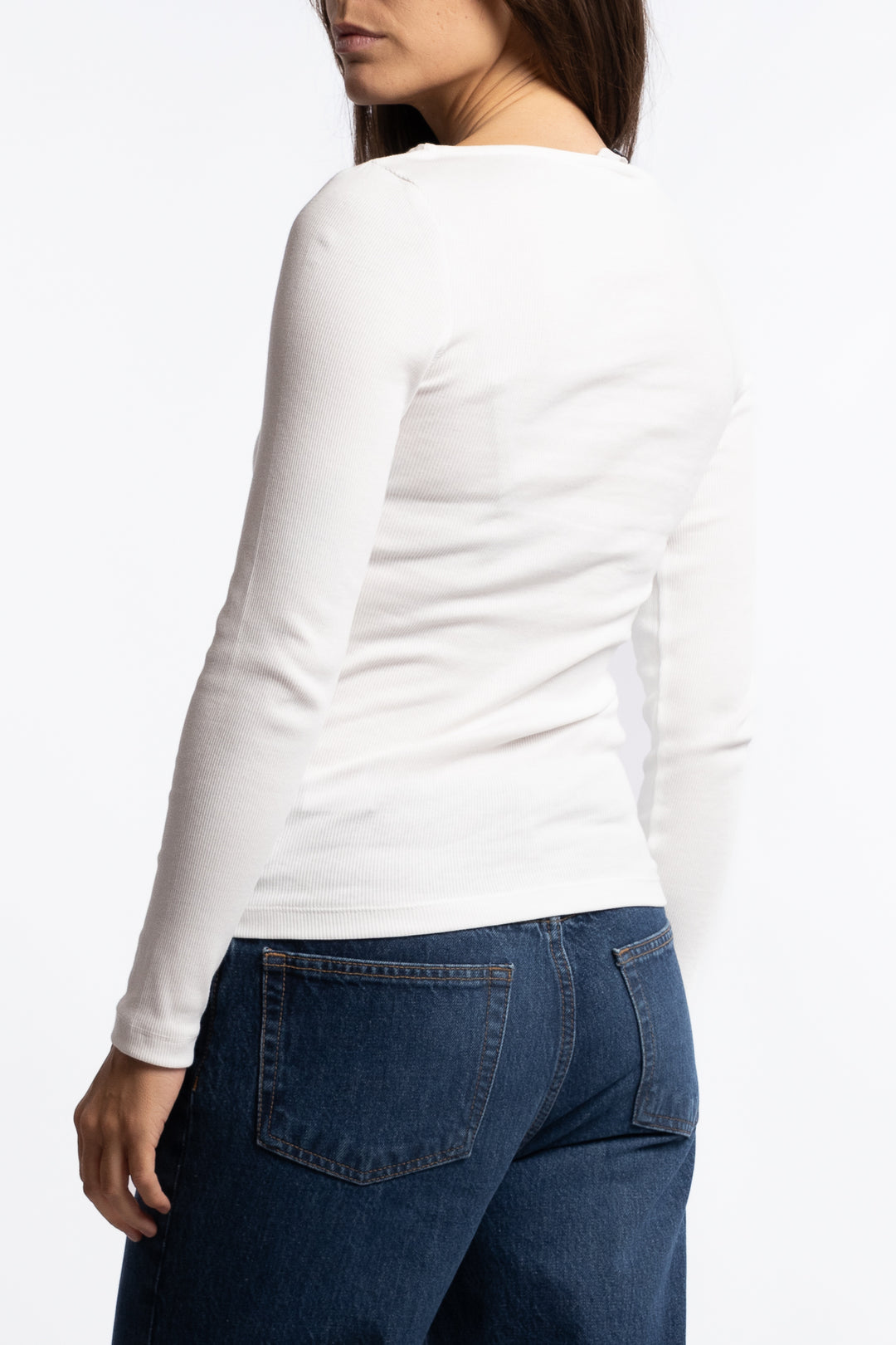 Petronella Rib Boatneck- Off-White