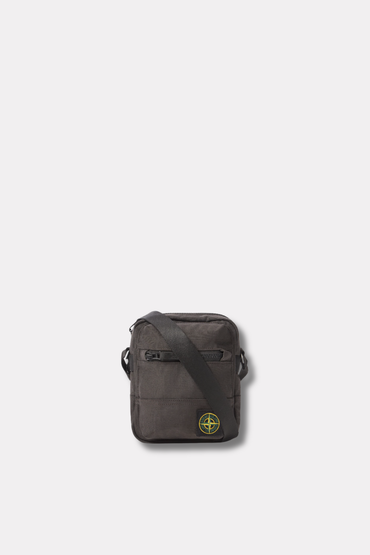 Pouch Bag With Multiple Pockets And Top Zip Fastening Lead Grey