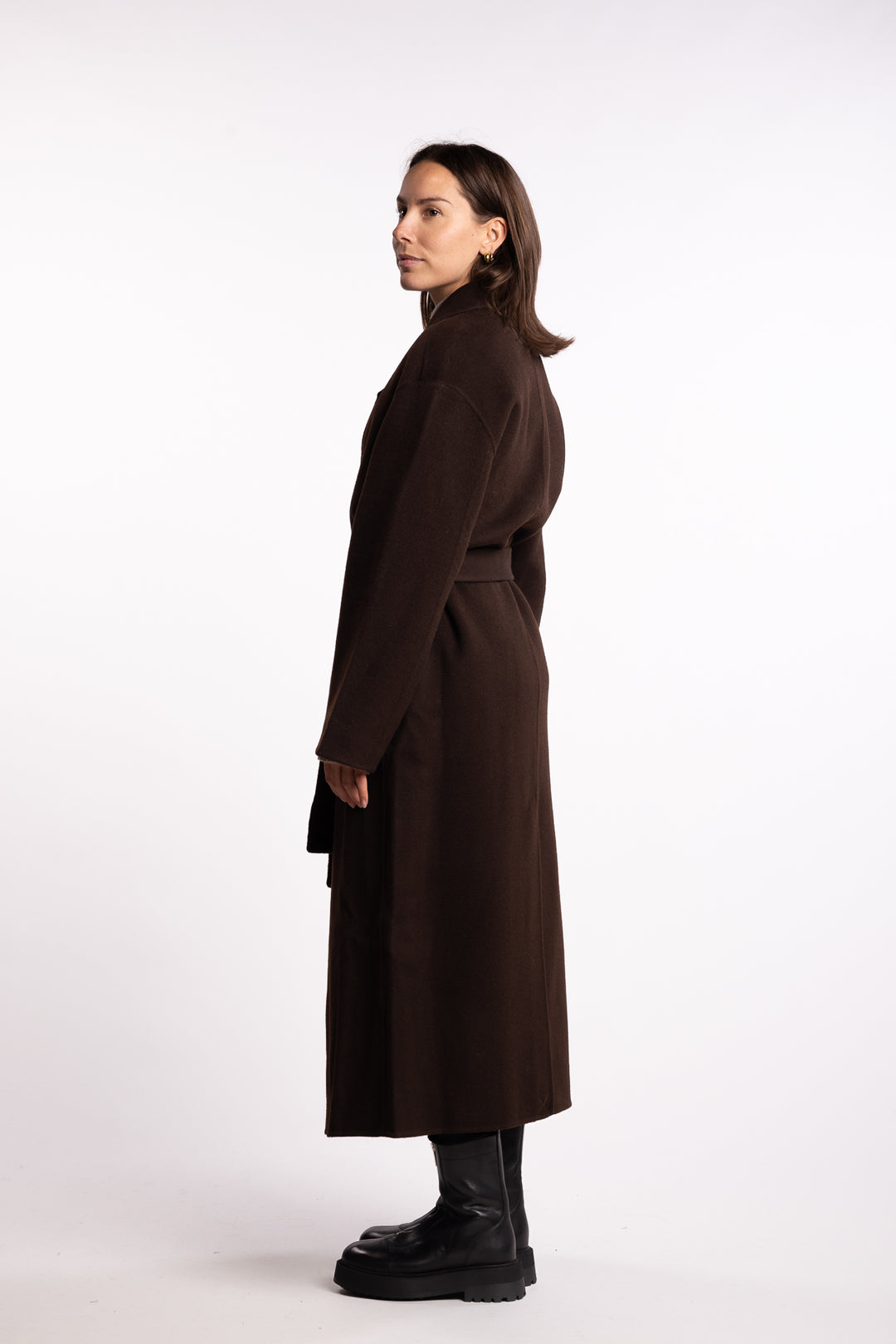 Double Wrap Coat- Molé Brown
