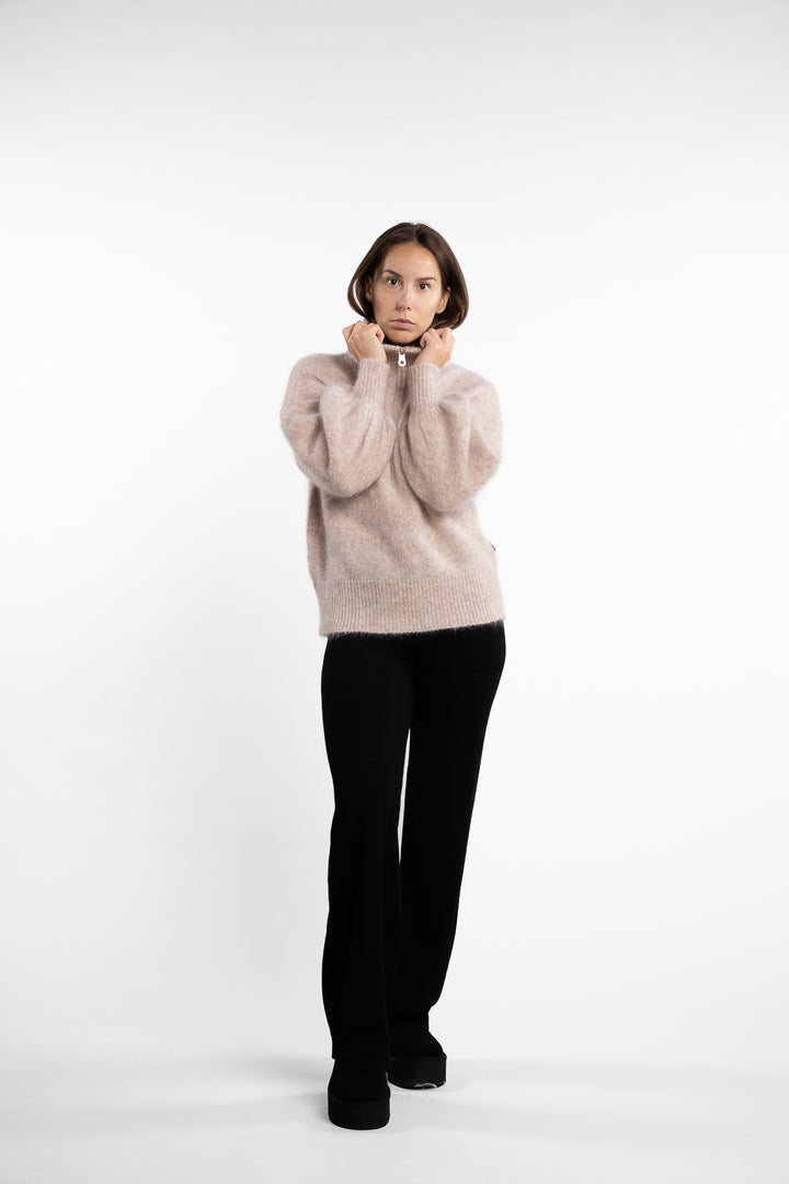 Li Chunky Sweater- Beige Melange