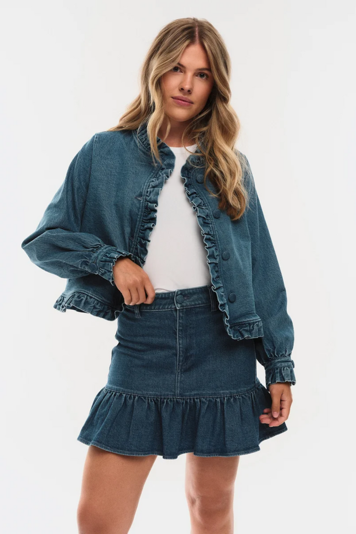 Kajsa Denim Skirt- Denim Medium Wash