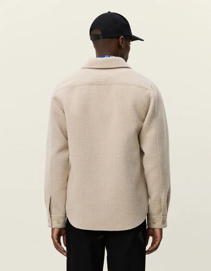 Lennon Bouclé Overshirt Ivory