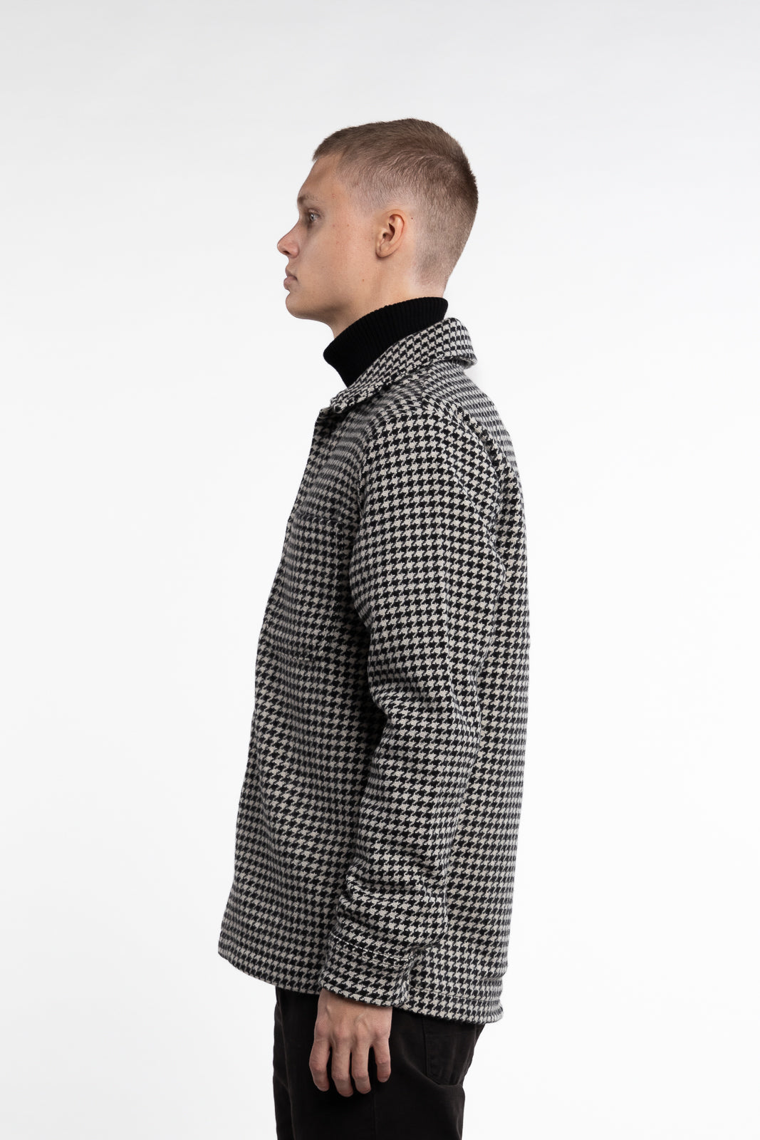 Milian Houndstooth Overshirt Light Desert Sand/ Black