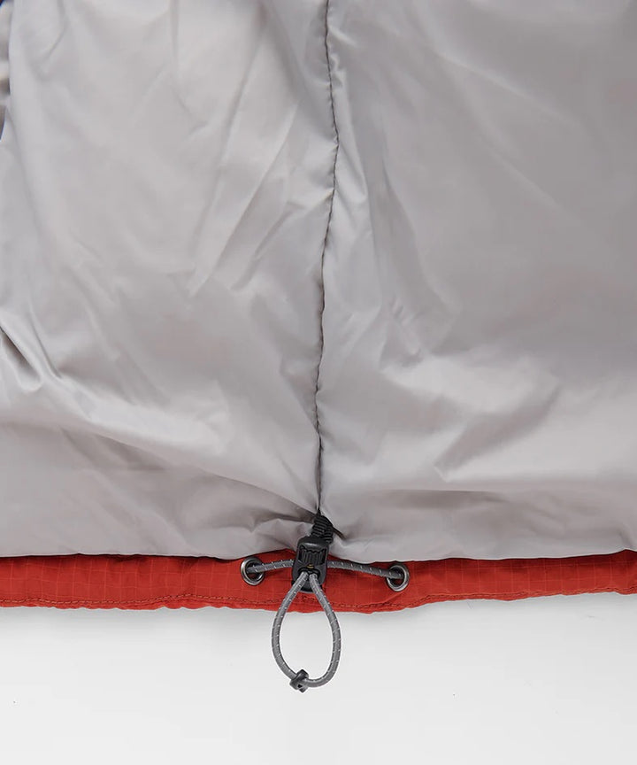 Down Puffer Hooded Jacket Burnt Red