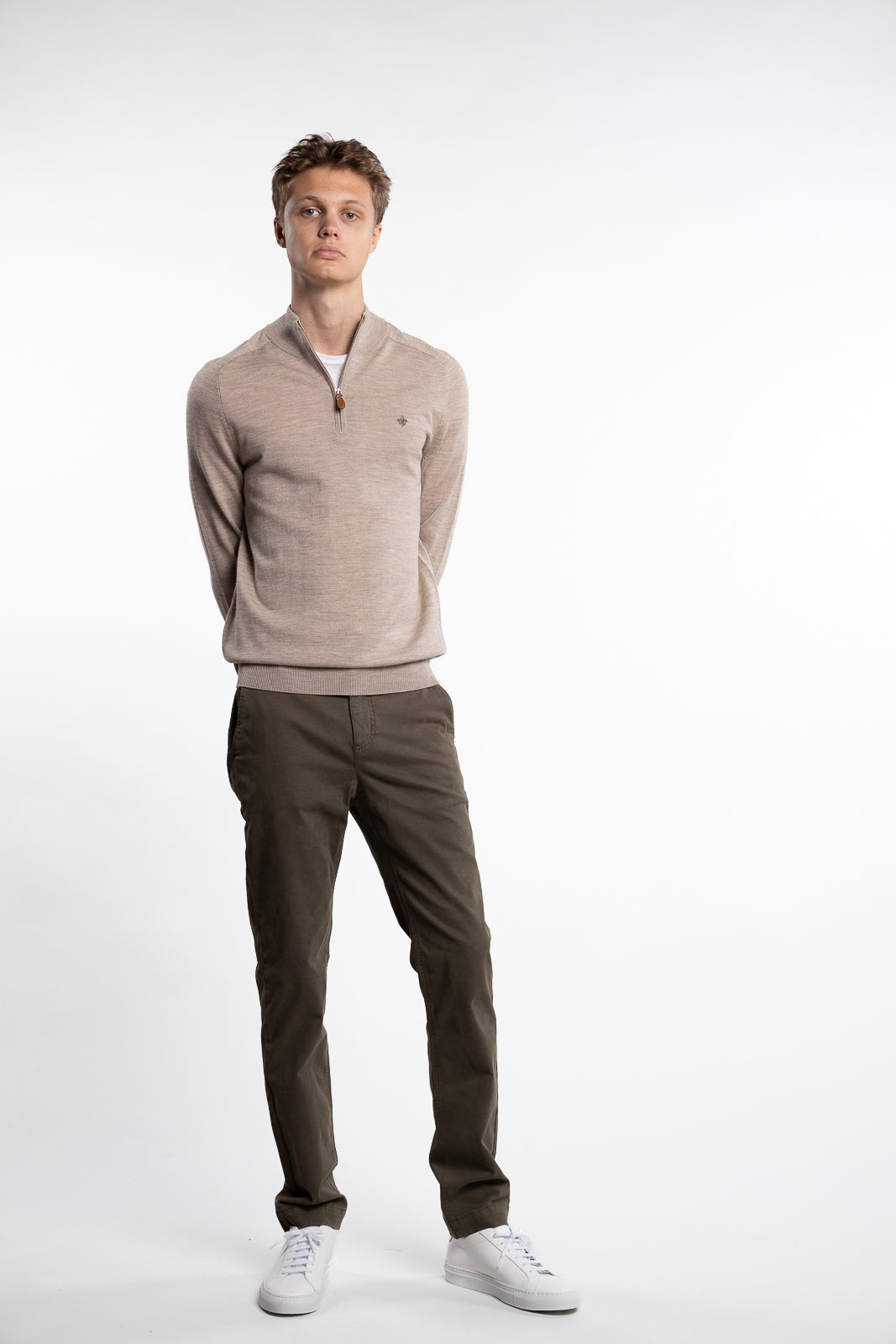 Merino John Zip Khaki