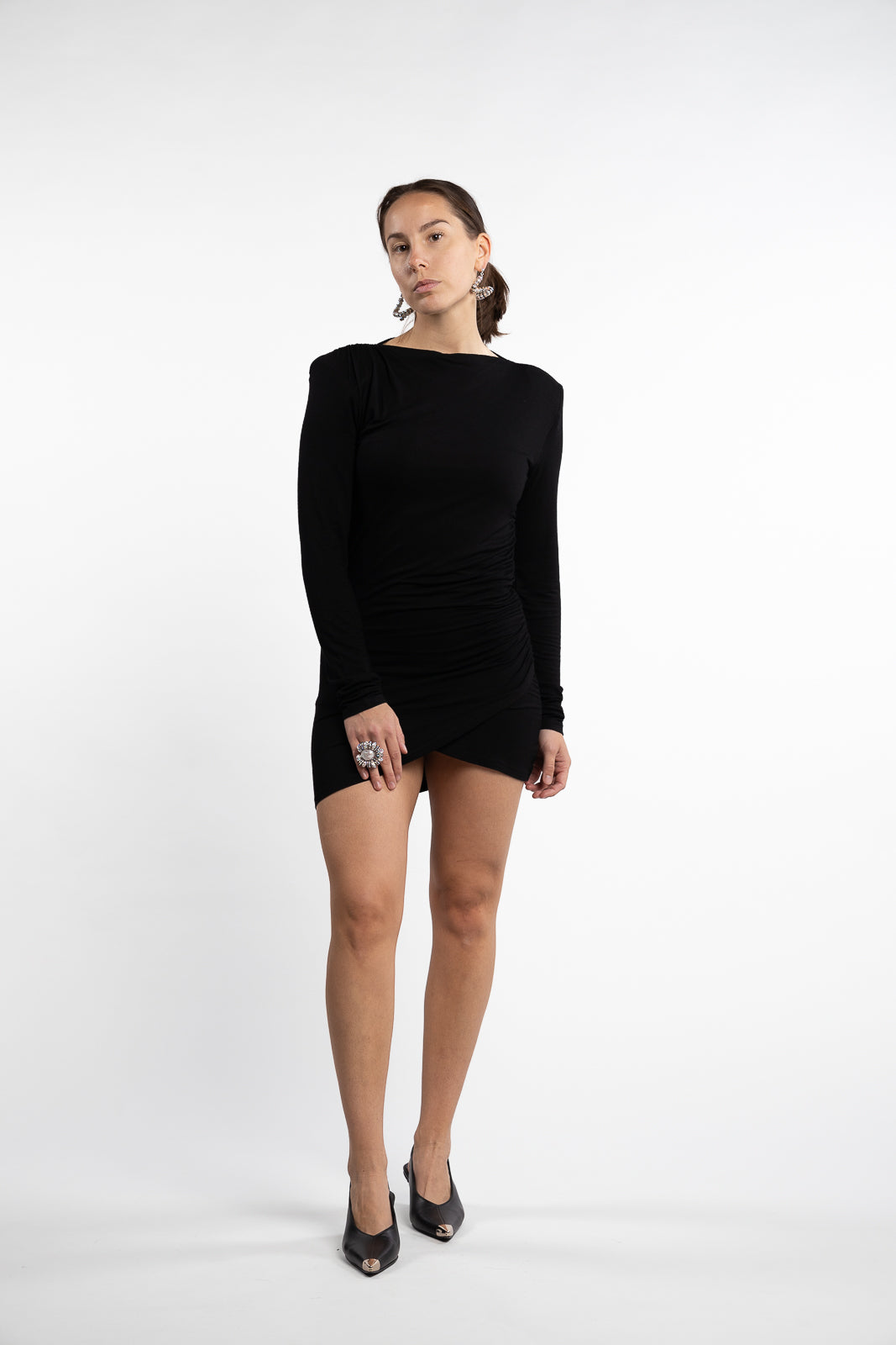 San Dona Dress Short- Black