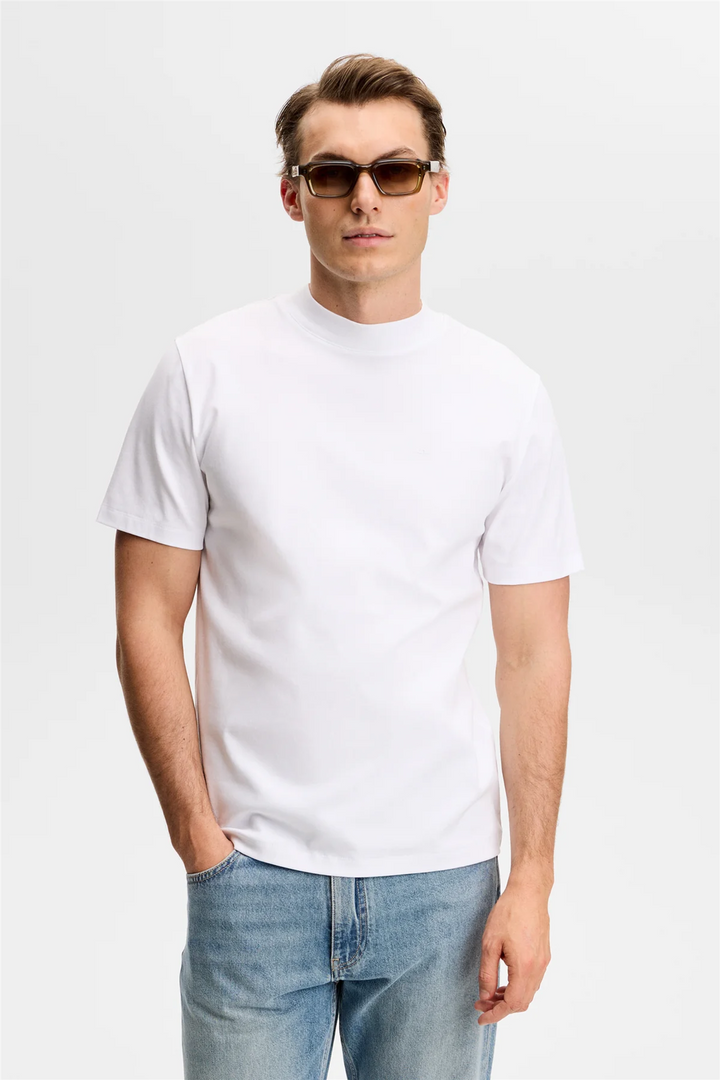 Ace Mock Neck T-shirt White