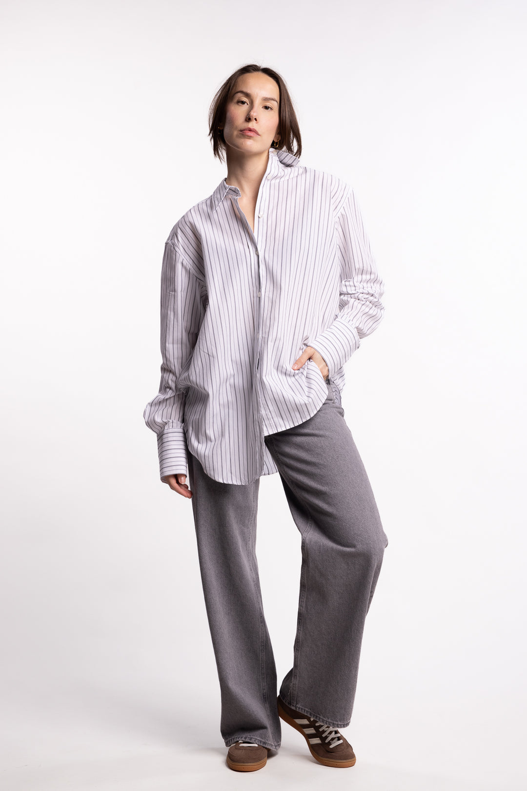 Salovas Shirt 13072 - White Stripe