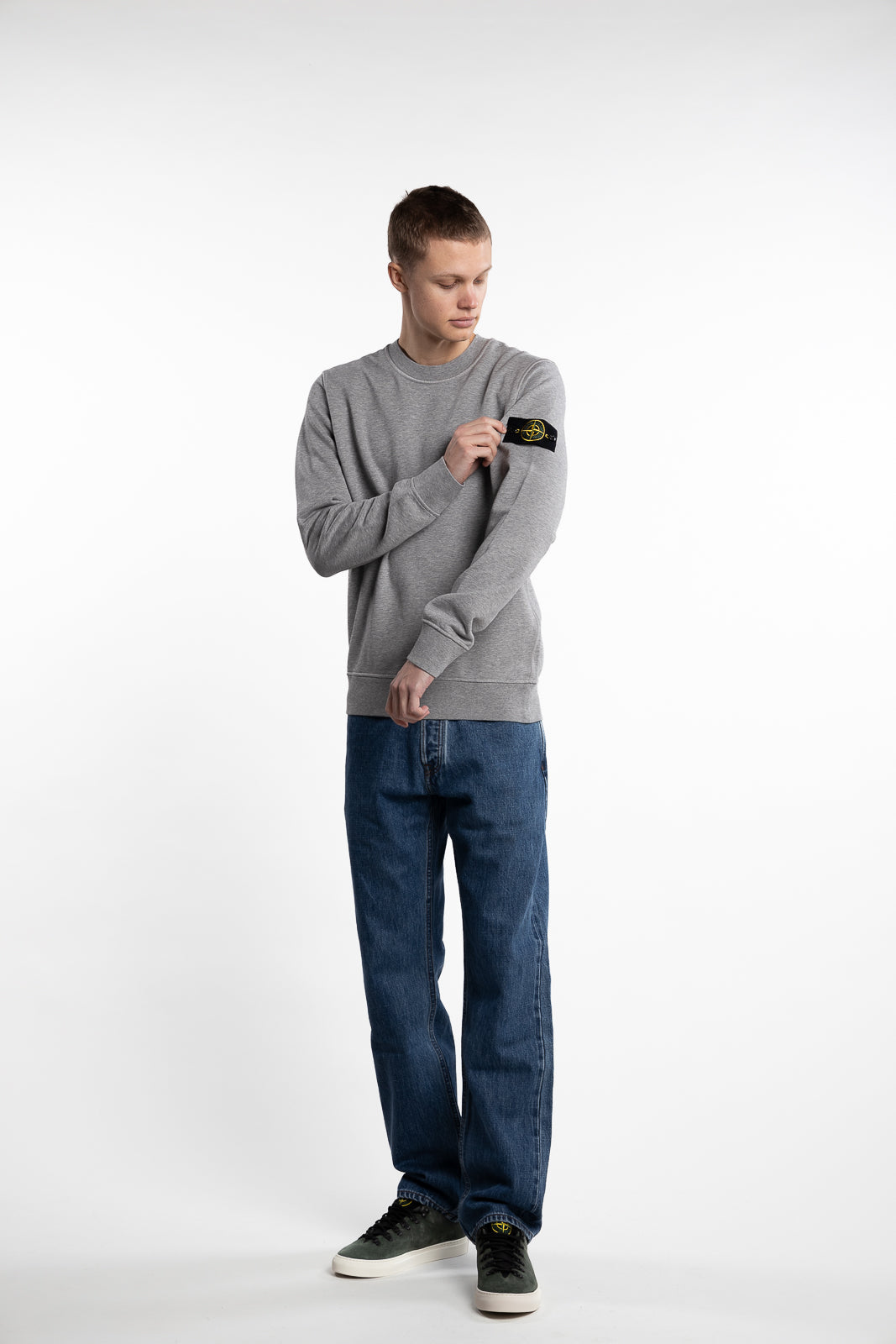 Garment Dyed Crewneck Sweatshirt Grey