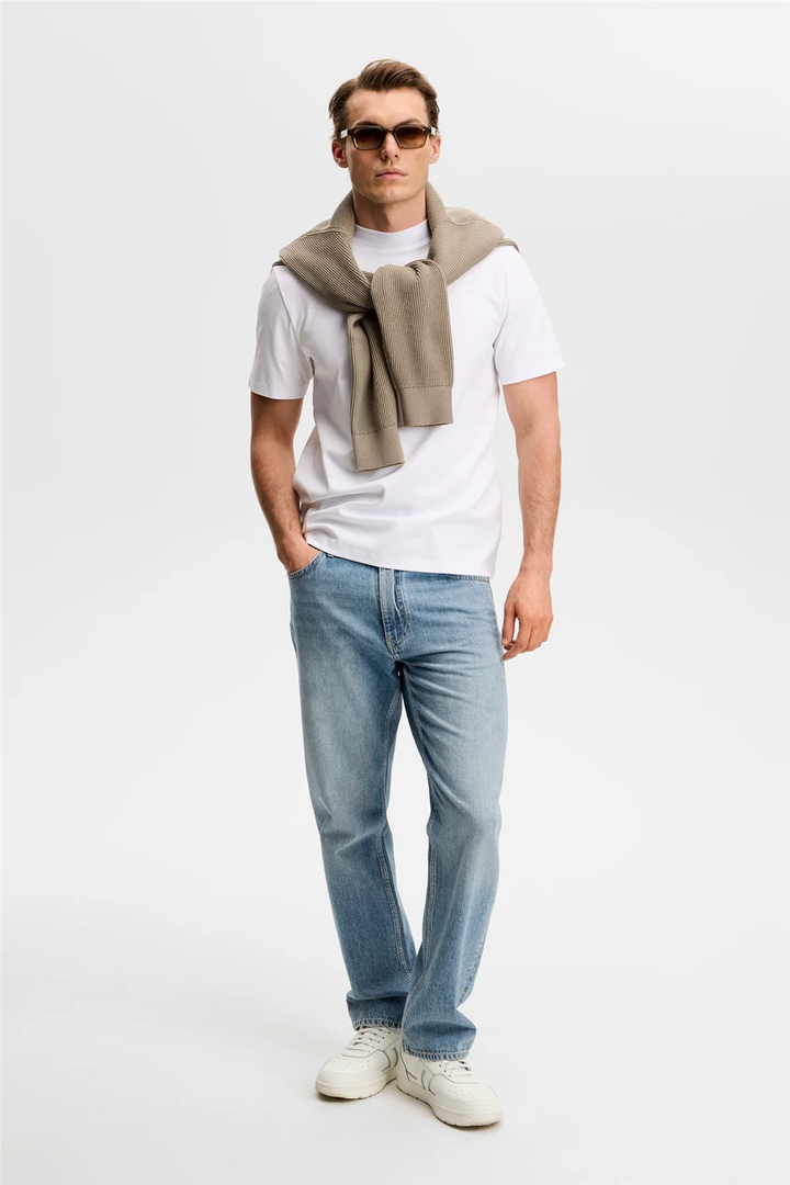 Ace Mock Neck T-shirt White