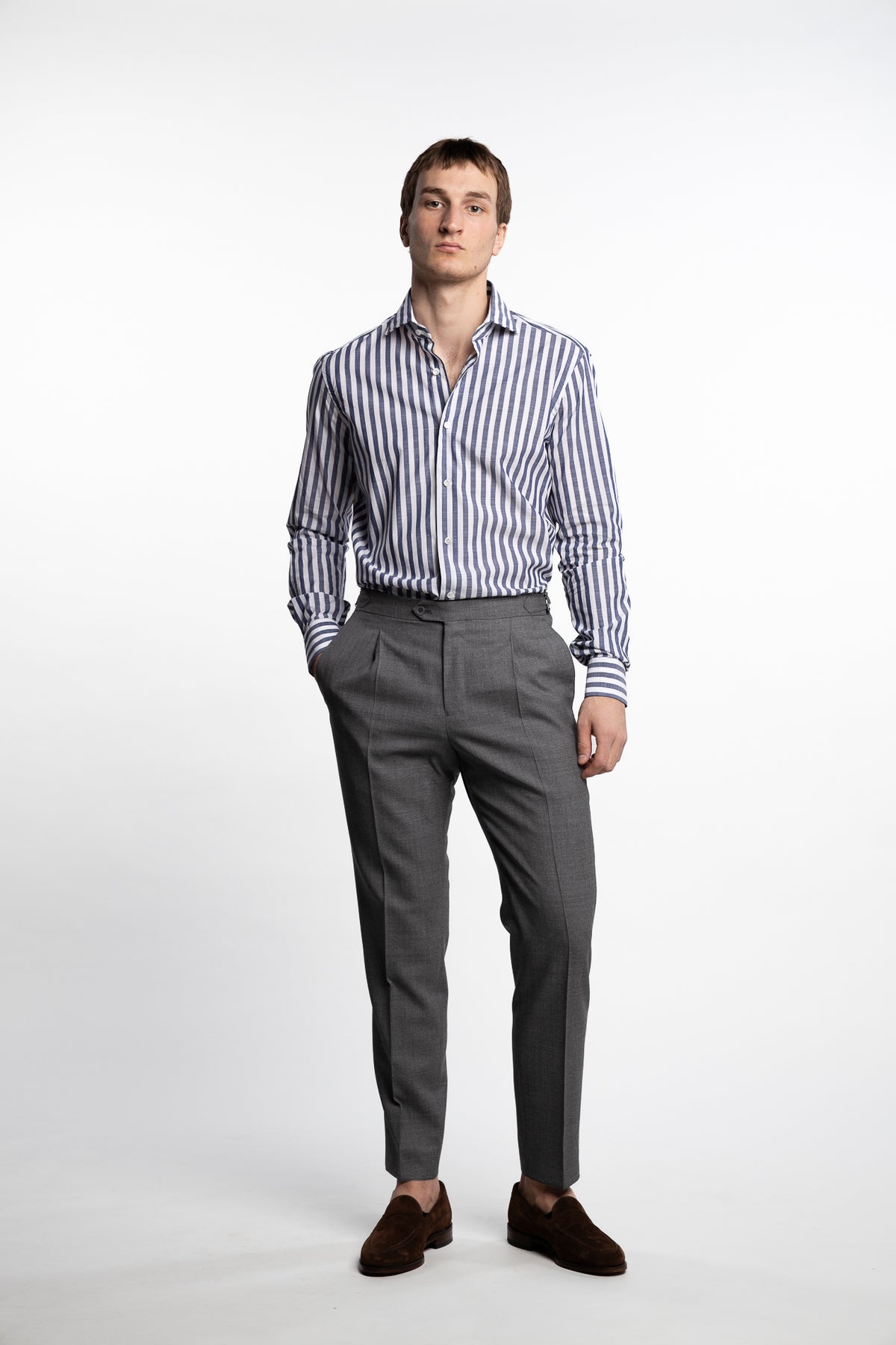 Culto Cotton Shirt Blue/White Stripes