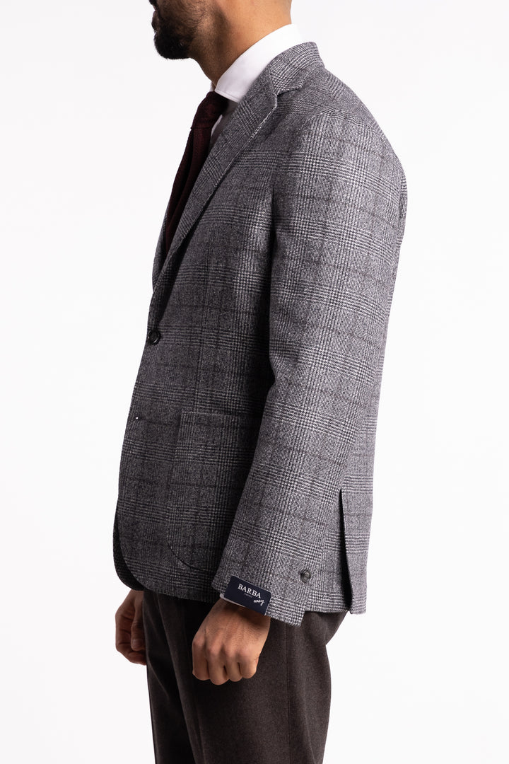 Easywear Flannel Blazer Grey Check