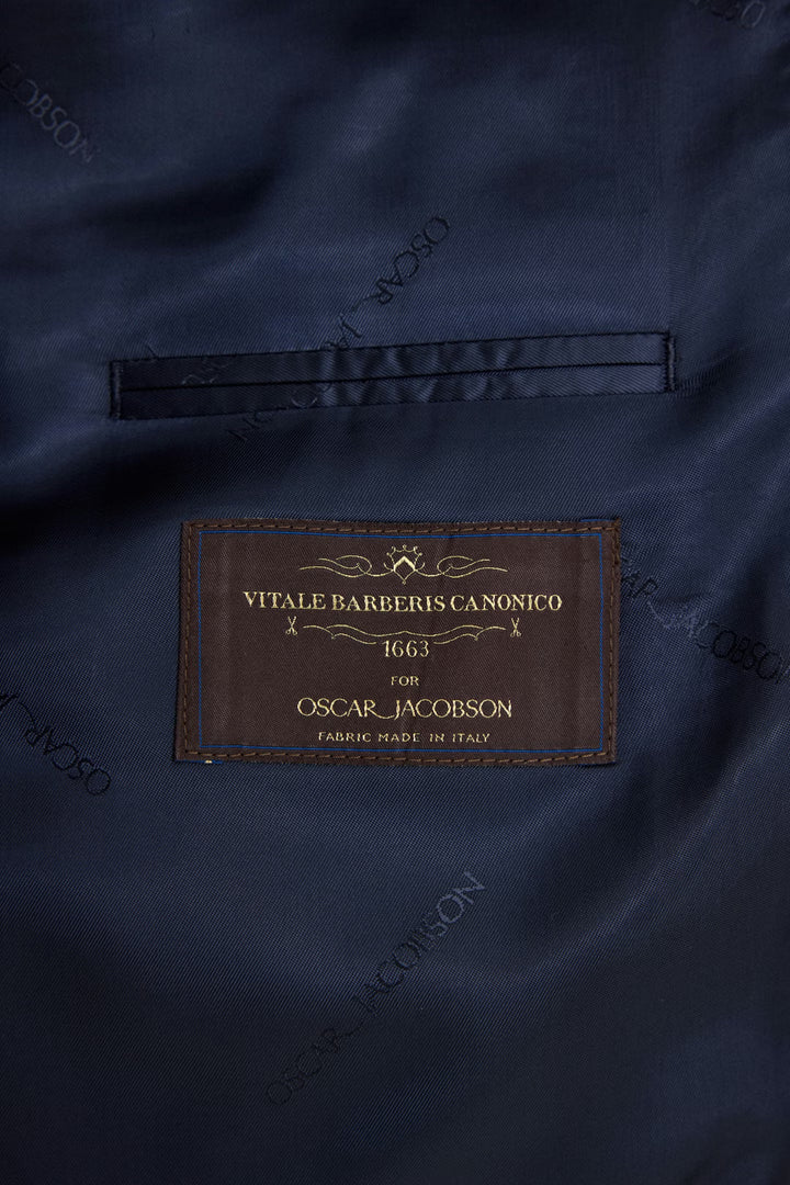 Farris Regular Fit Double Breasted Wool Blazer Dark Navy