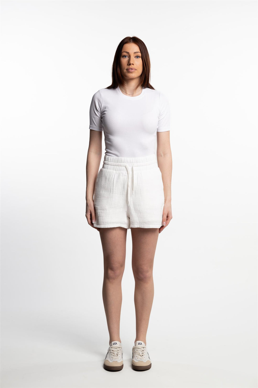 Brianne Crepe Shorts- WhiteBrianne Crepe Shorts- White