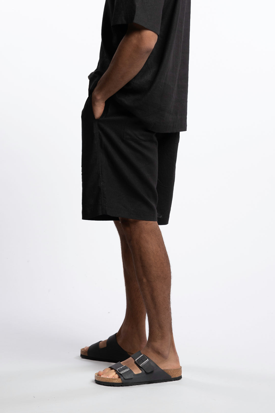 Lian Linen Shorts Black