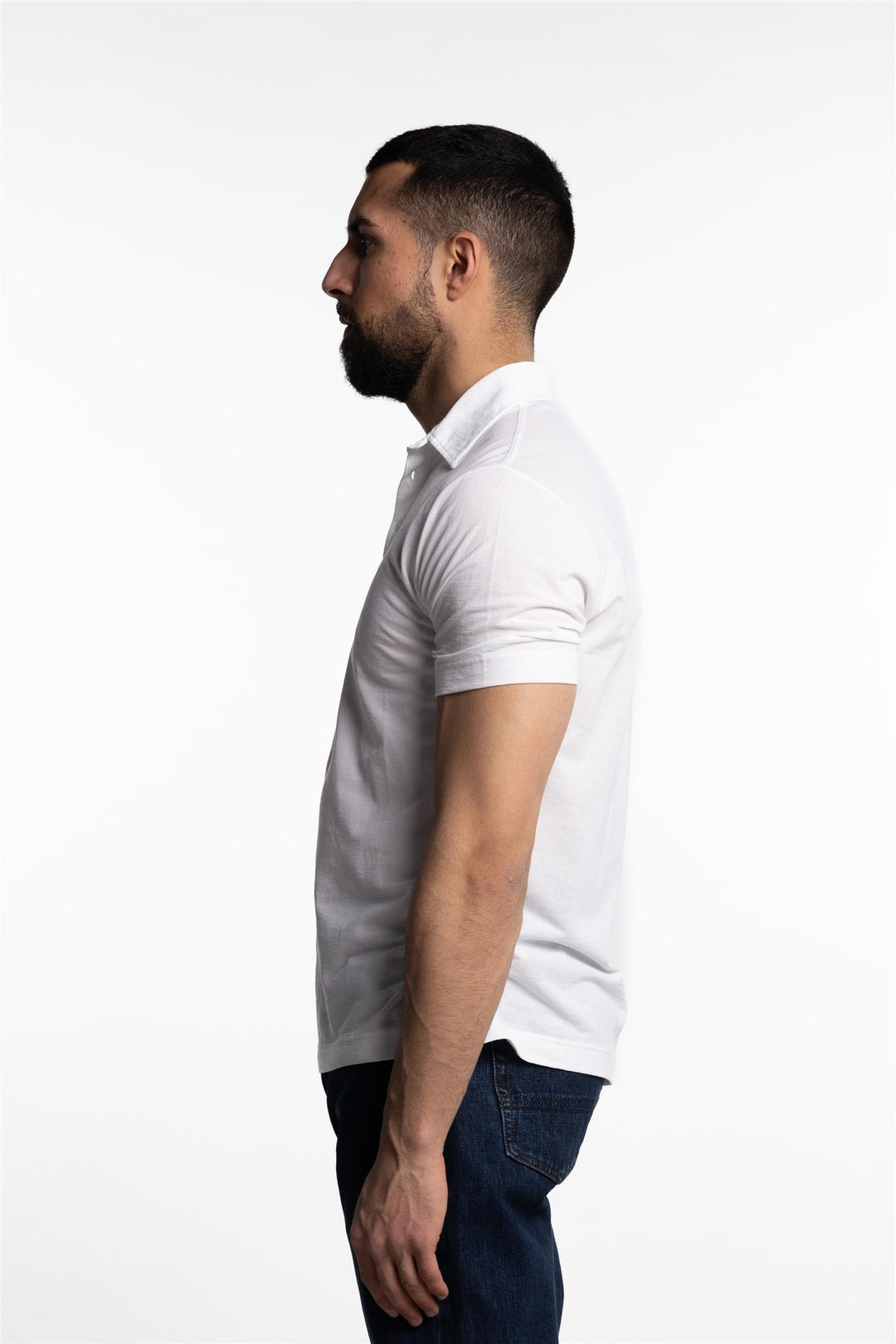 Ice Cotton Short Sleeve Polo Shirt White