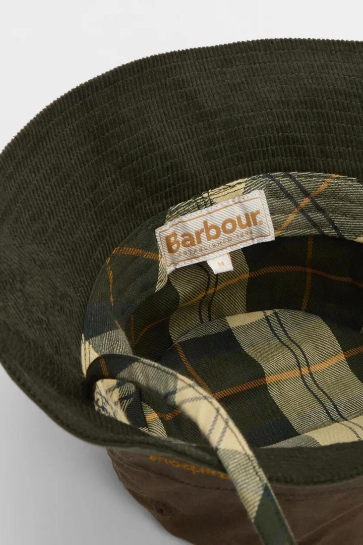 Brackley Wax Bucket Hat- Olive