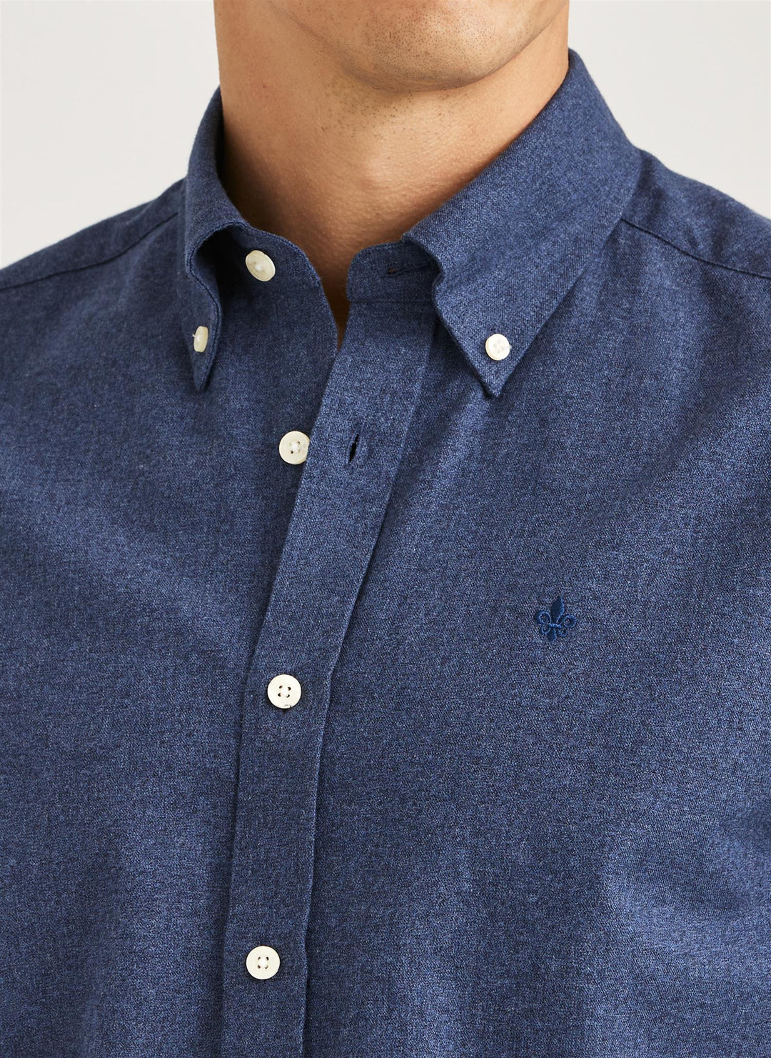 Watts Flannel Shirt Slim Fit Navy