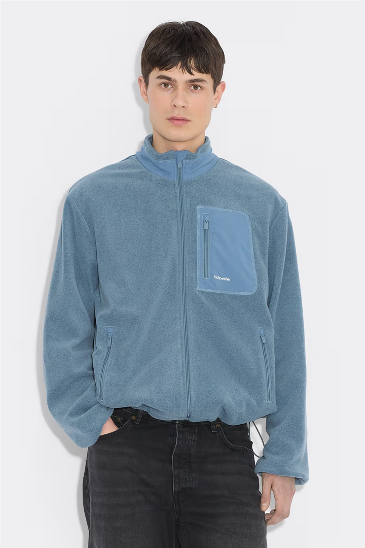 Regular Fleece Jacket Dusty Blue