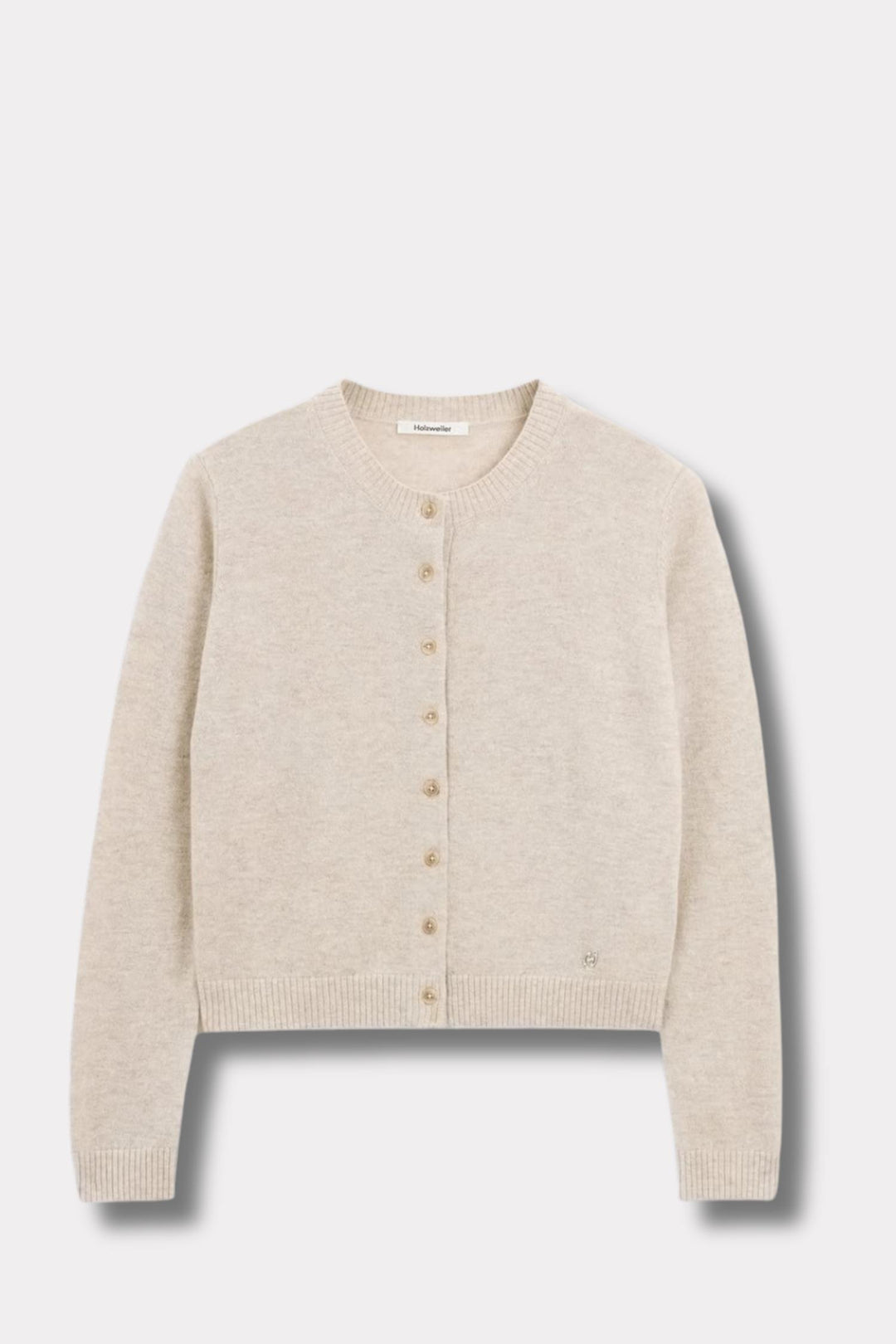 Slim Cashmere Cardigan- Sand