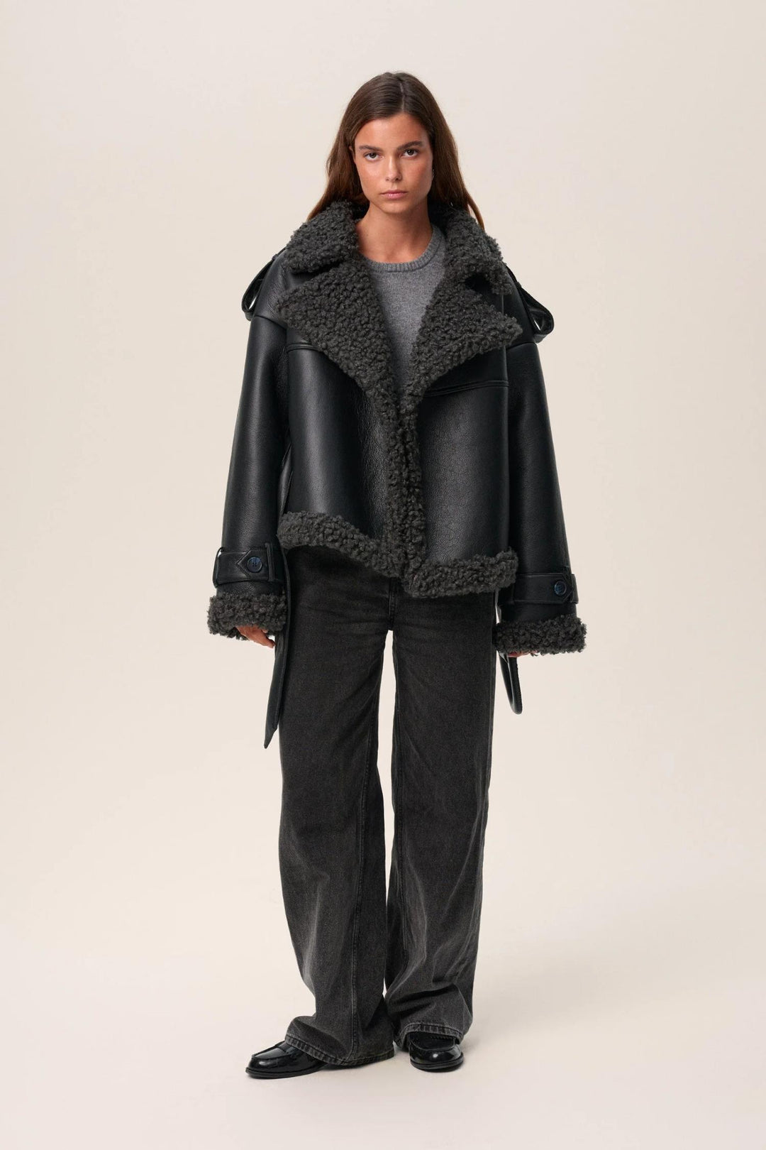 Manchester Cropped Jacket- Black