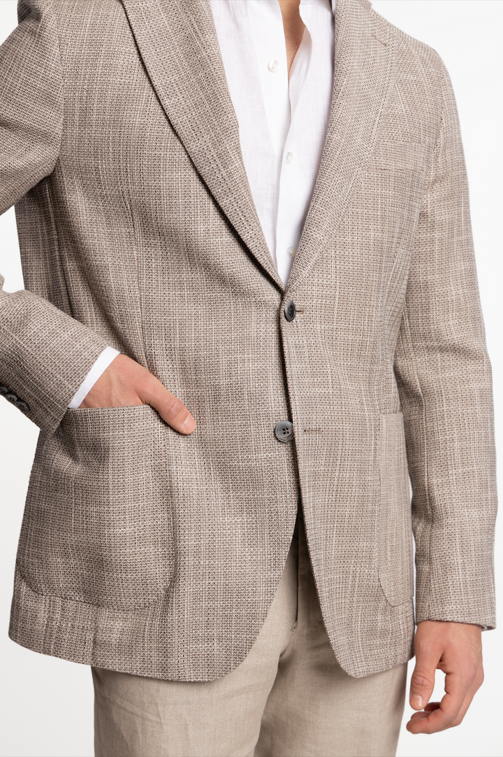 Ferry Regular Fit Cotton Blazer Hazel Beige