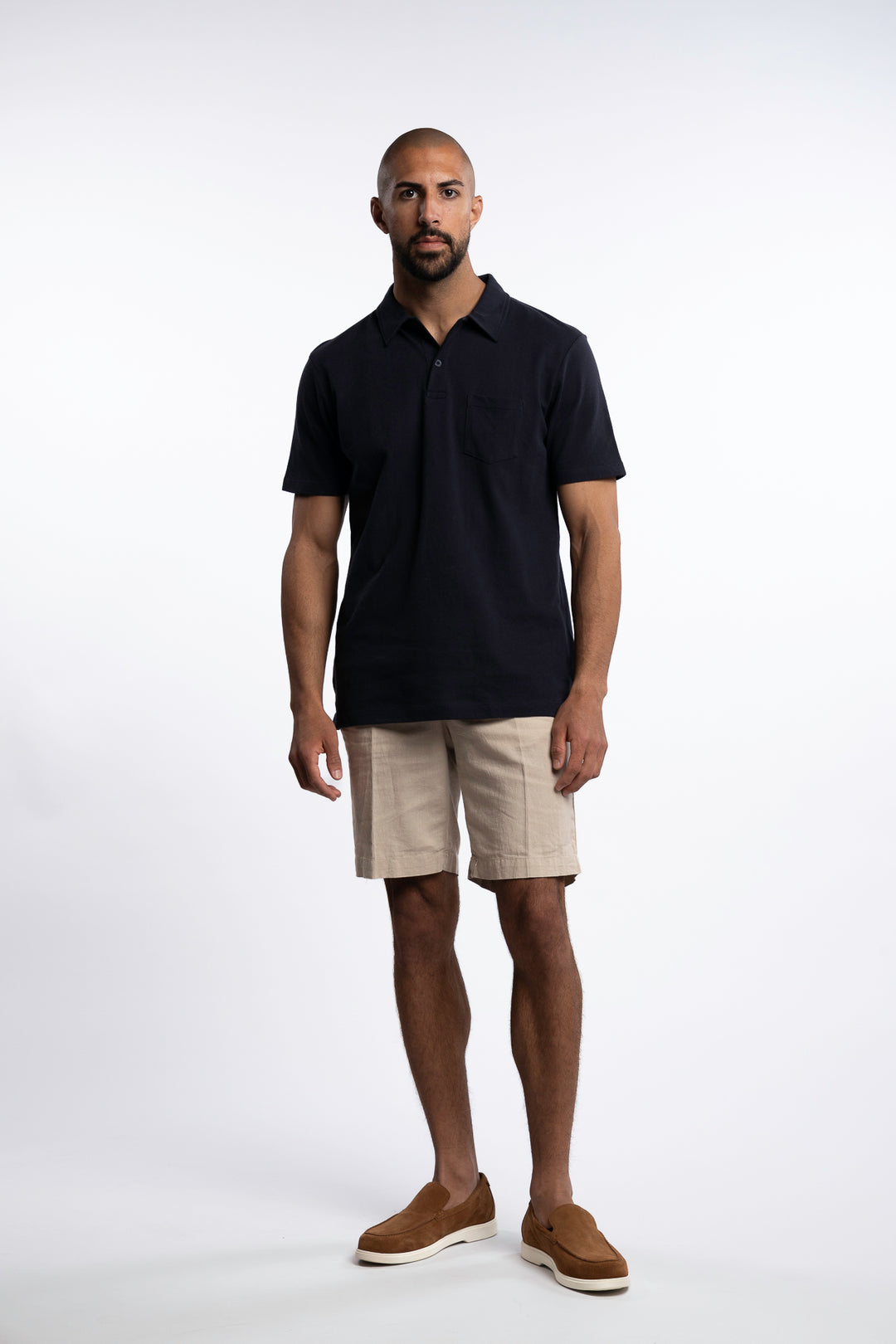Bermuda Linen Shorts Beige