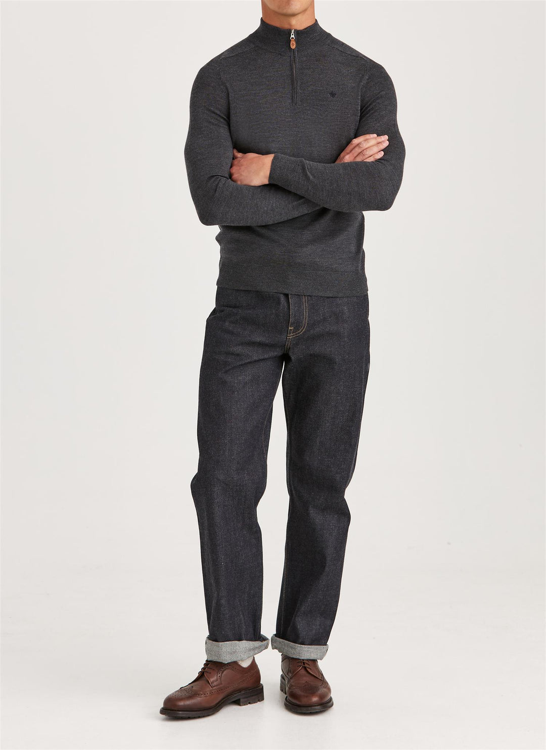 Merino John Zip Grey