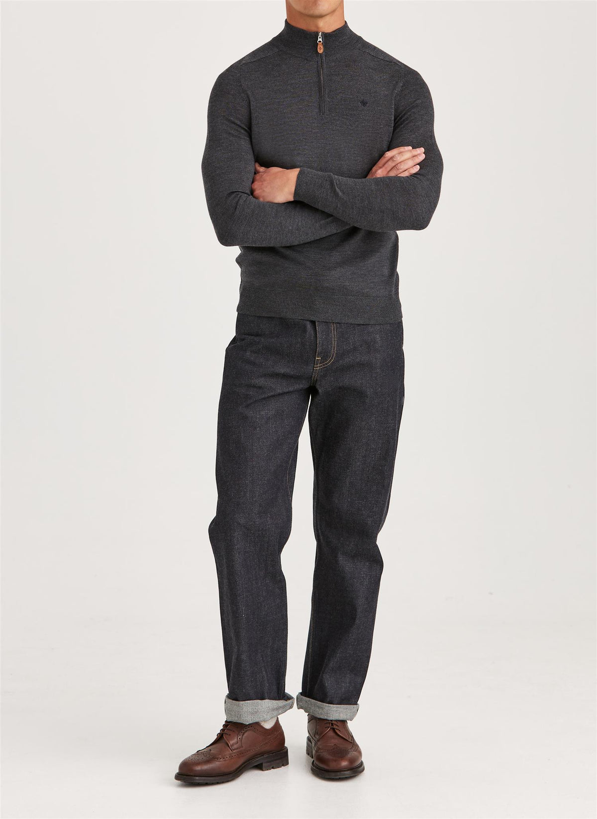 Merino John Zip Grey