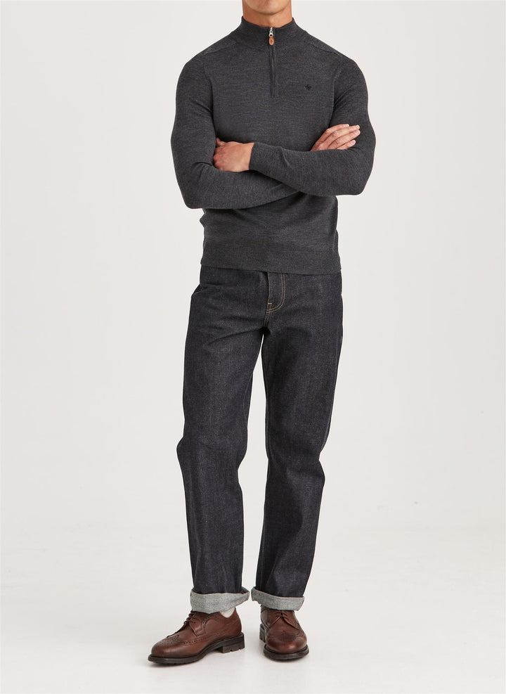 Merino John Zip Grey
