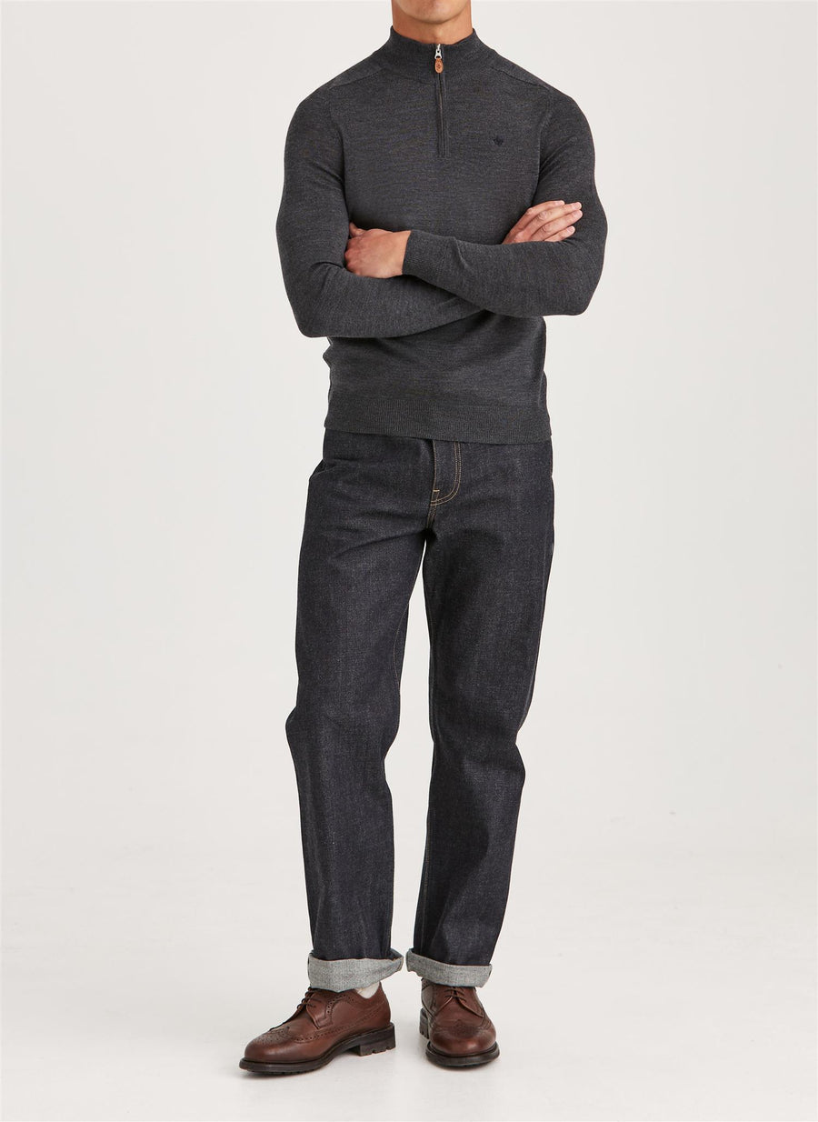Merino John Zip Grey