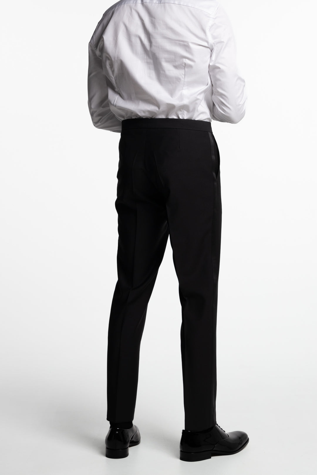 Denz Slim Fit Tuxedo Trousers Black