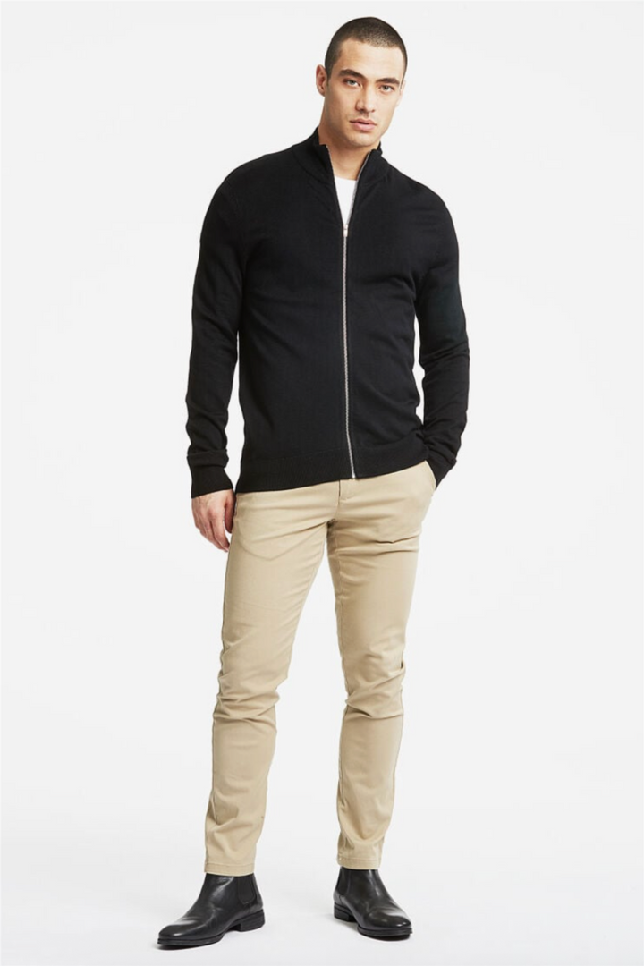 Ecovero Zip Cardigan Black