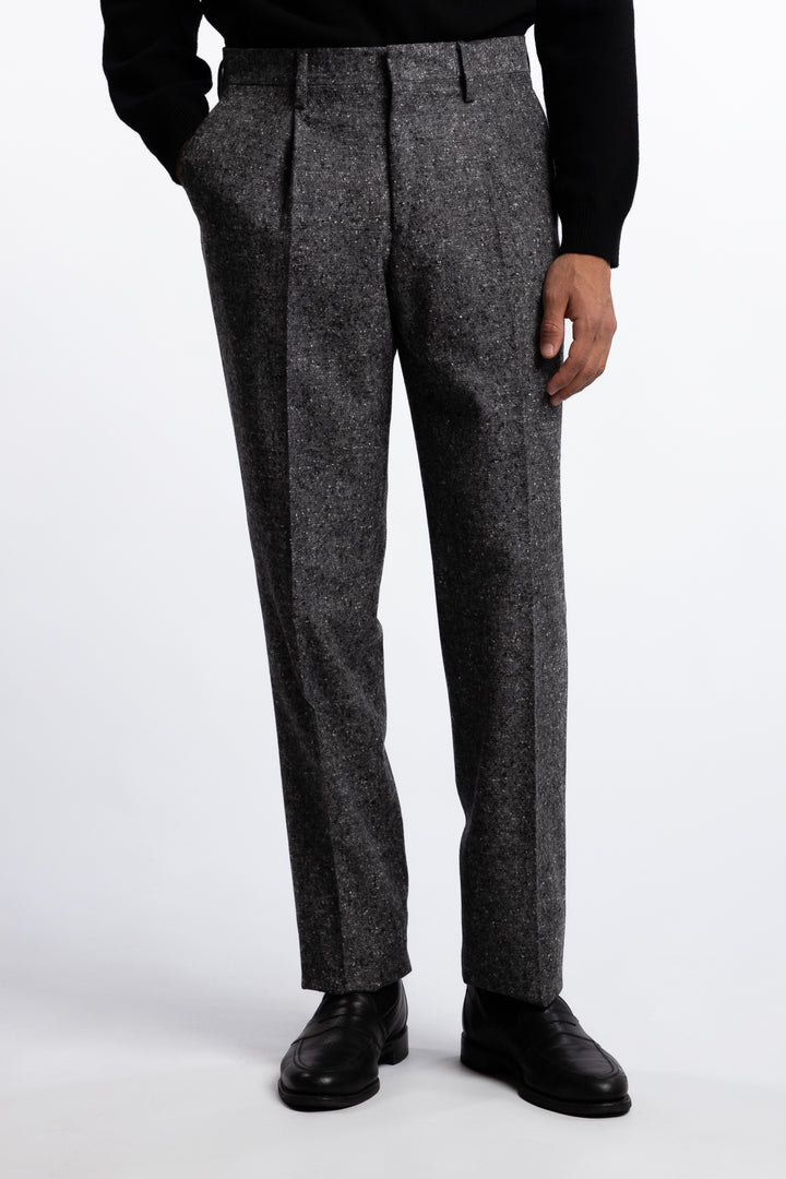 Wool Regular Fit Trousers Dark Grey