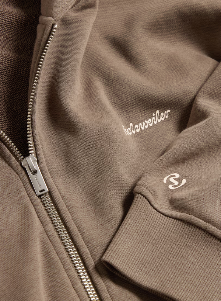 M Regular Light Zip Hoodie Taupe