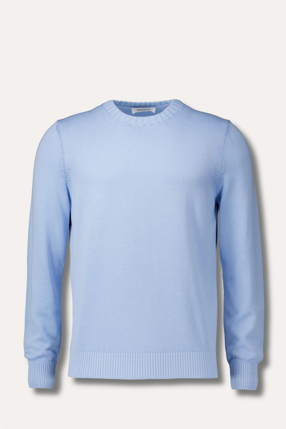 Cotton Long Sleeve Crewneck Light Blue