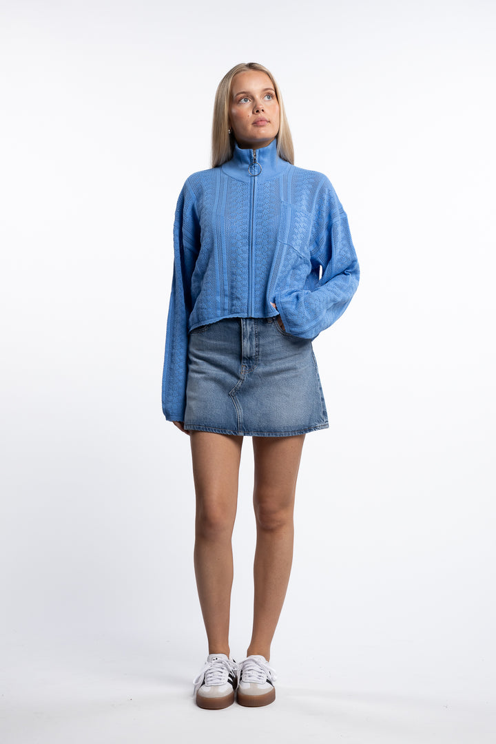 Tine Crochet Cardigan- Blue