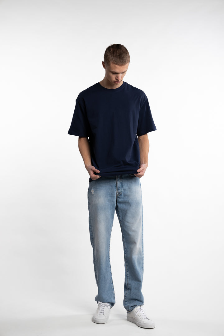 Organic Cotton Relaxed T-Shirt Blue