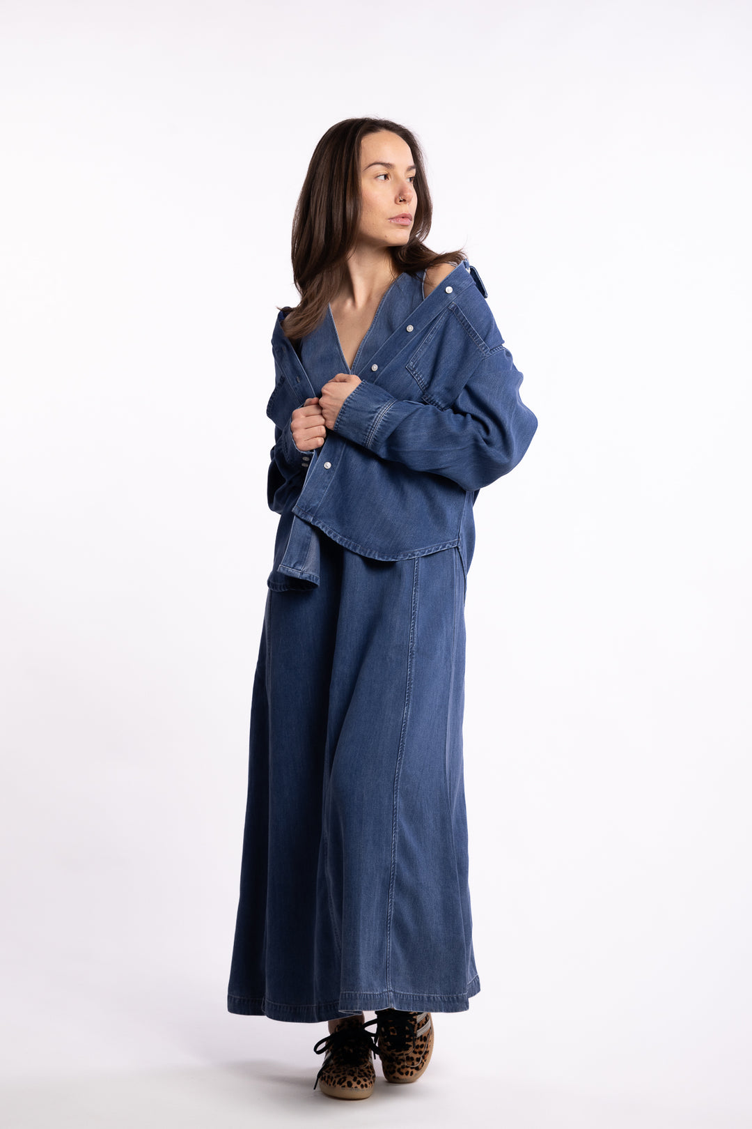 Saskylar Dress 15645 - Medium Denim Blue
