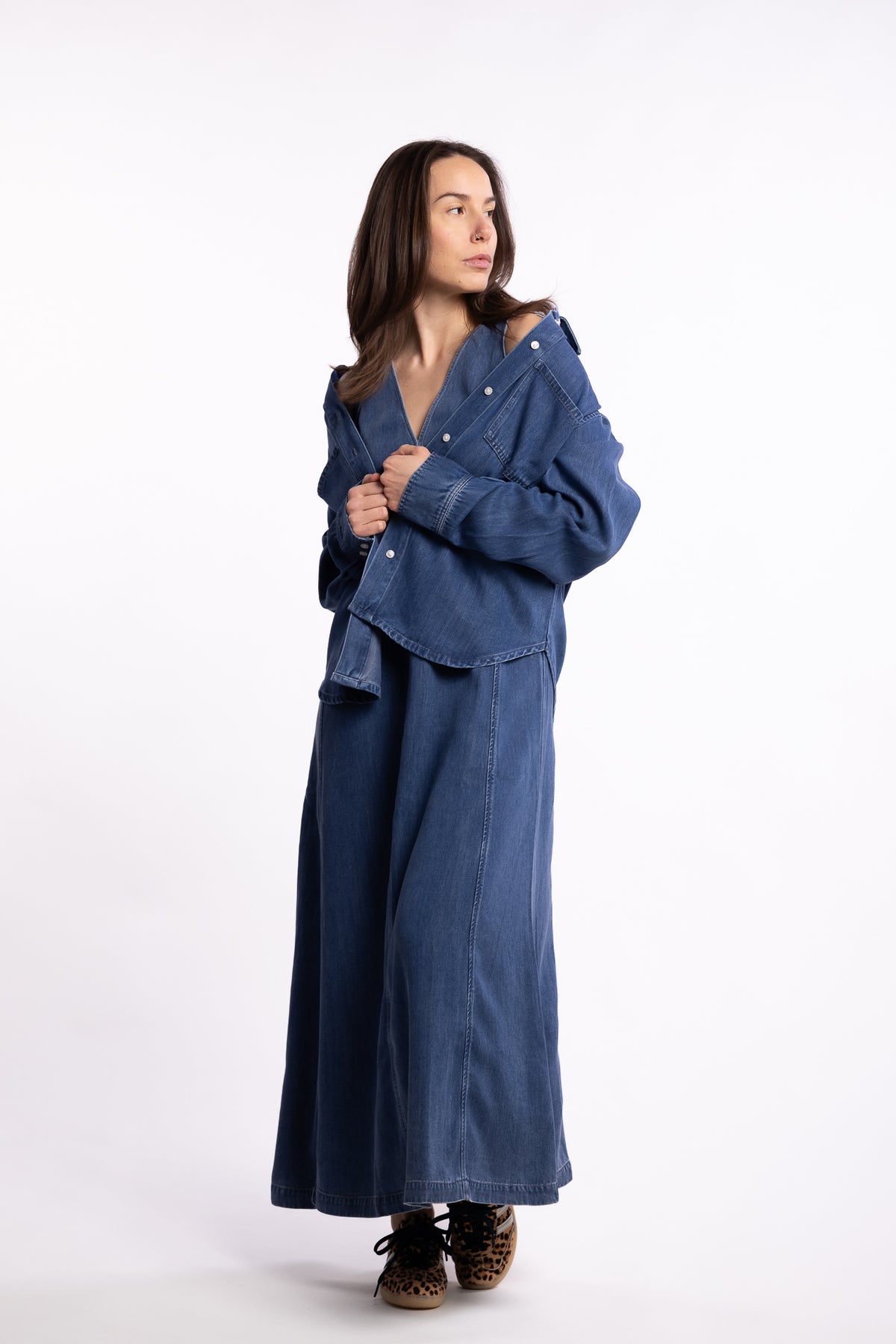 Saskylar Dress 15645 - Medium Denim Blue