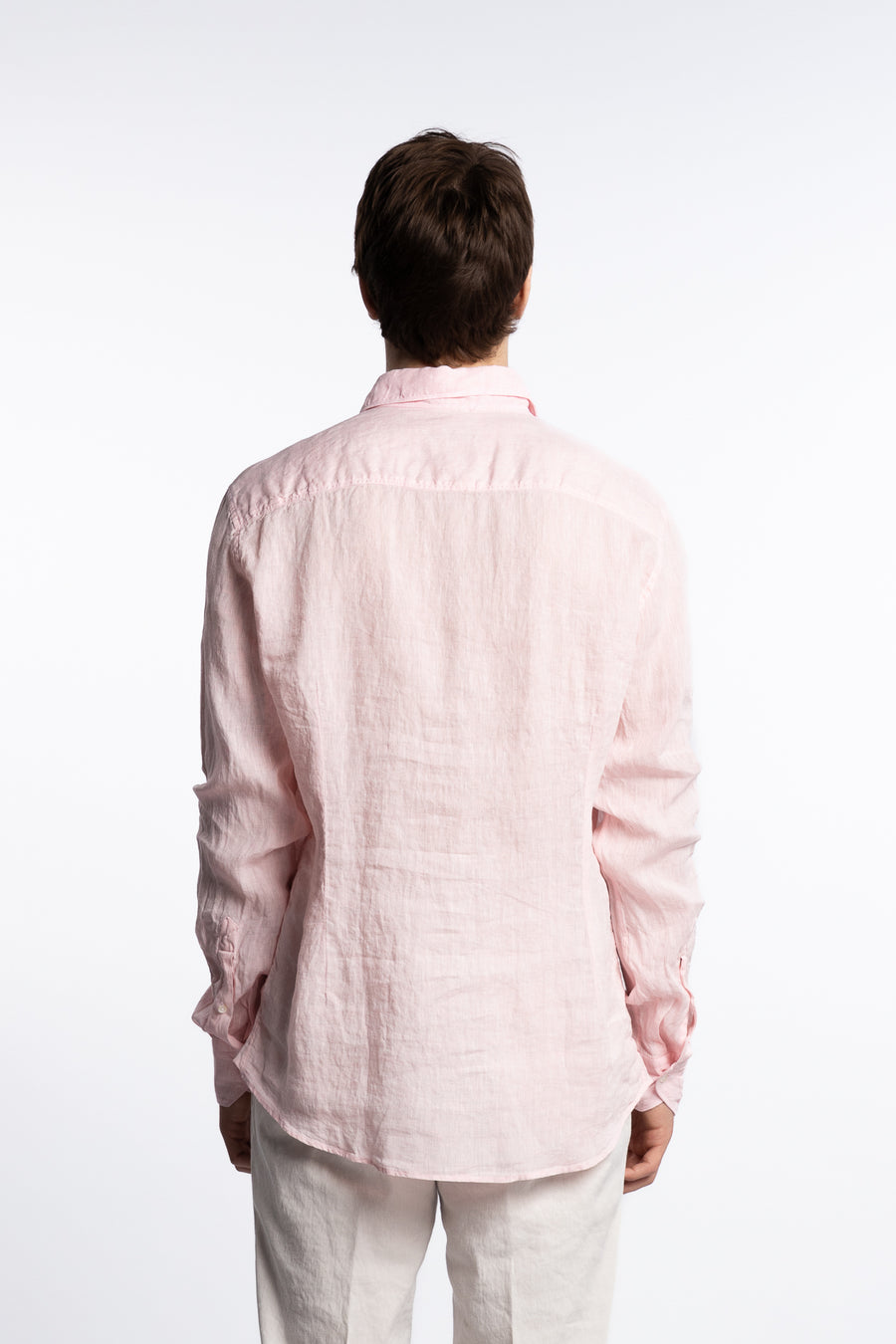 Slimline Linen Shirt Light Pink