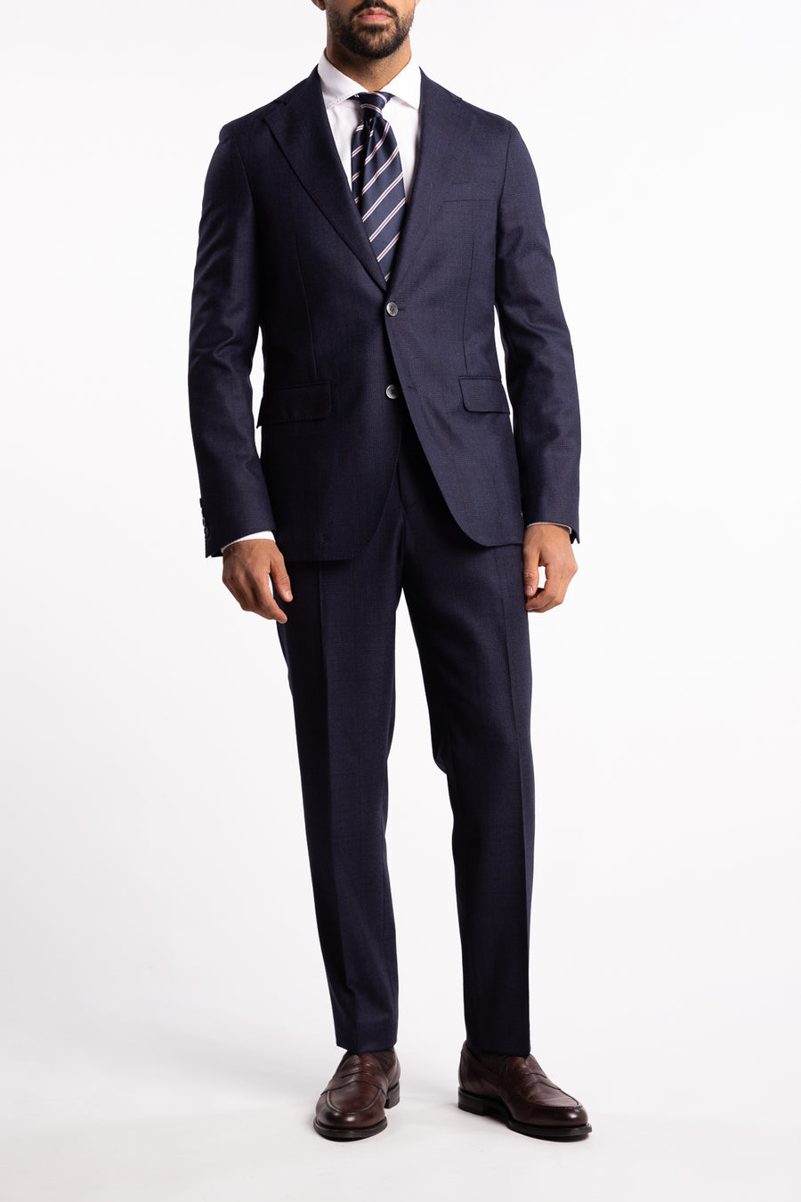 Prato Flanell Pant Navy Check