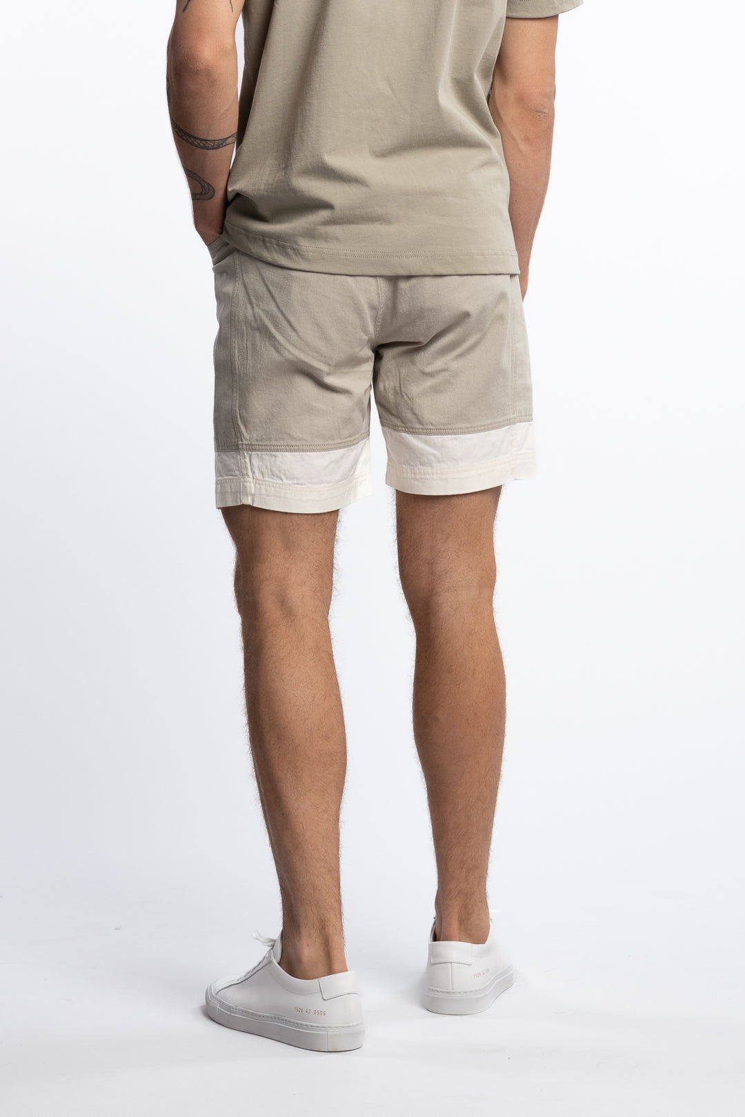Breeze Blocked Shorts Off White